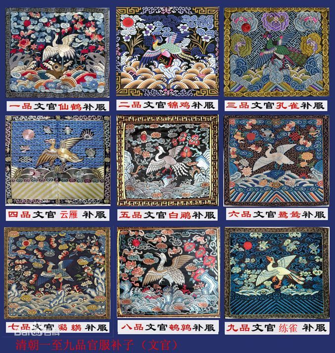 Buzi 补子, Ming & Qing Dynasties Officials’ Rank Badge Zhang Ruying - Buzi 补子, Ming & Qing Dynasties Officials’ Rank Badge - 6