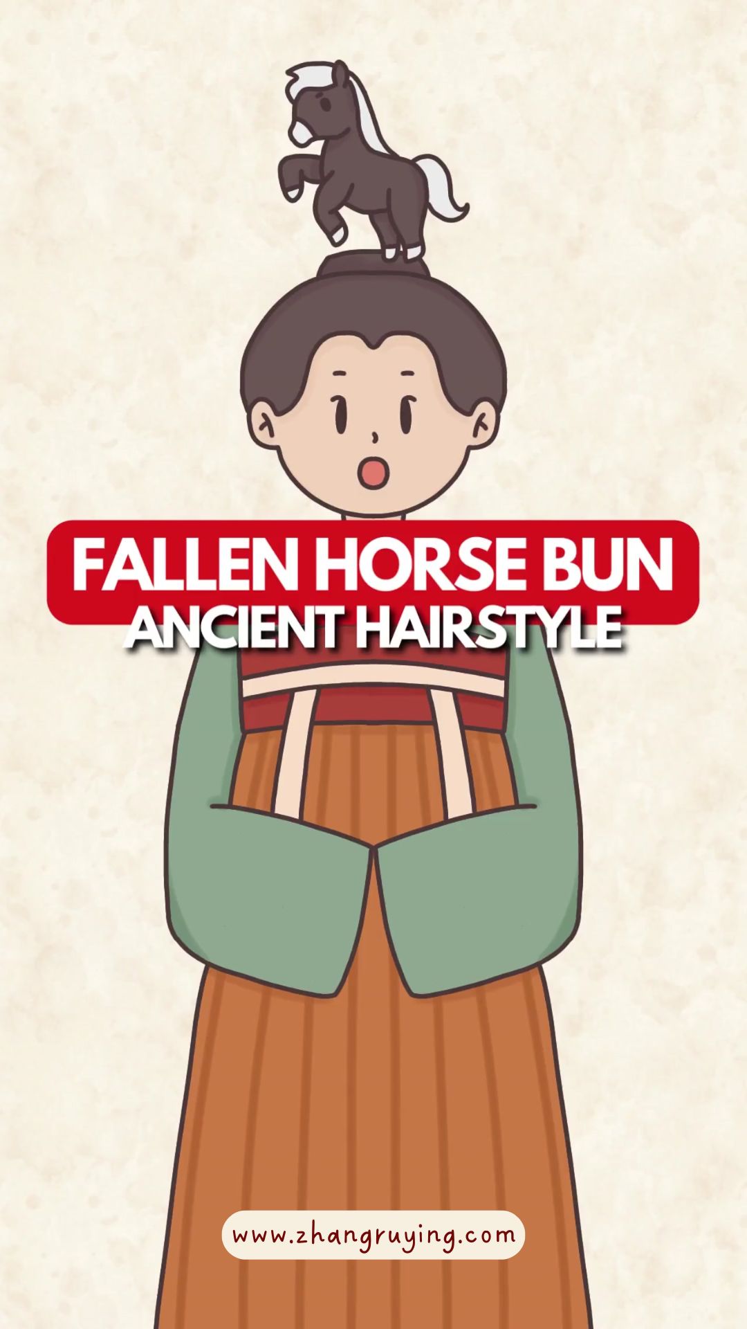 Zhang Ruying - Duo Ma Ji 堕马髻, Ancient China Fallen Horse Hairstyle - 1