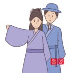 Zhang Ruying -Chinese Ancient Hanfu Ruqun Couple Drawing - 2