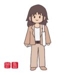 Zhang Ruying - Cute Girl With Light Brown Outfit Illustration - 1