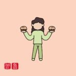 Zhang Ruying - Woman Holding Baked Apple Pie Cartoon Illustration - 1